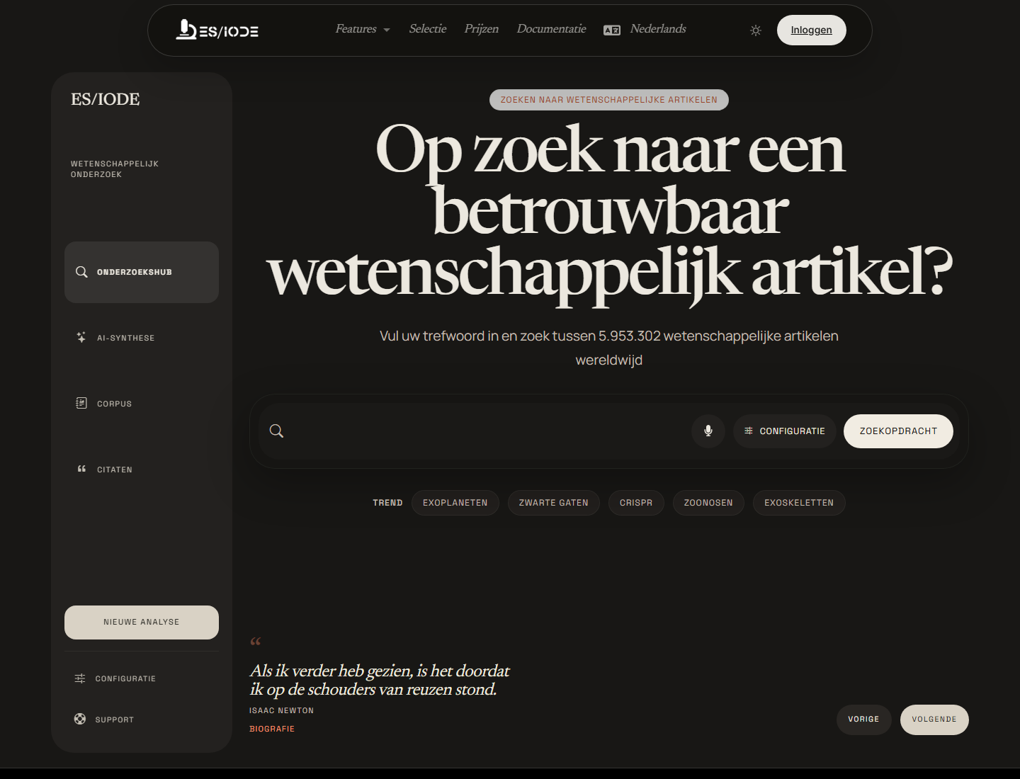 zoeken naar wetenschappelijke artikelen