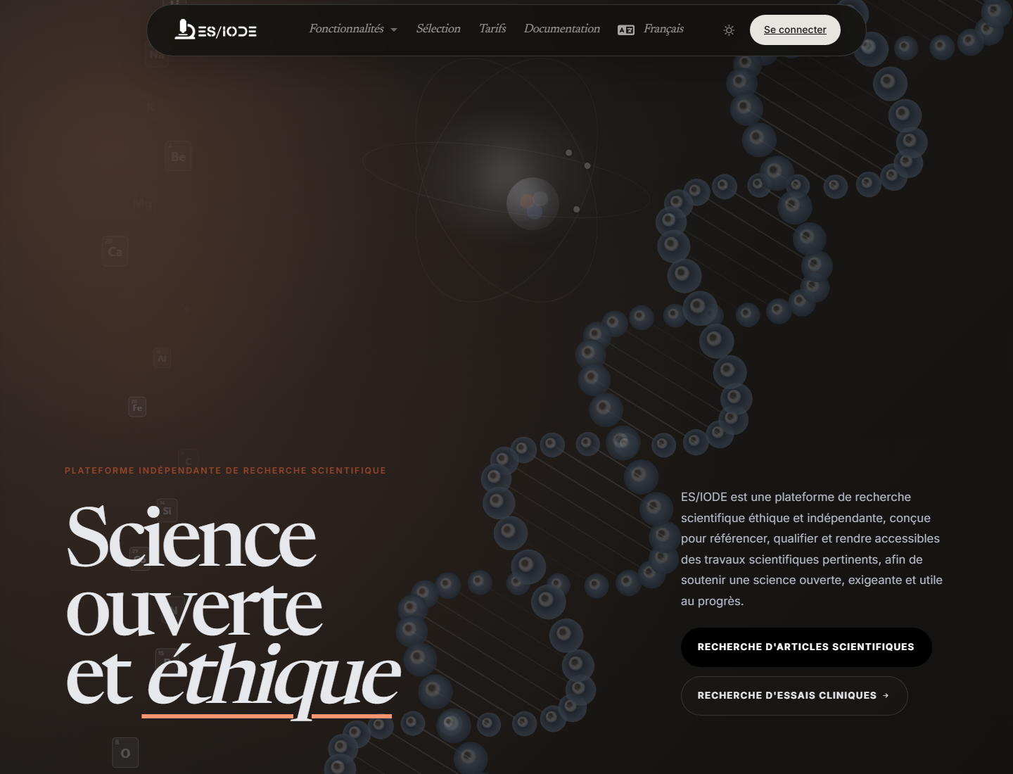 page d'accueil ES/IODE